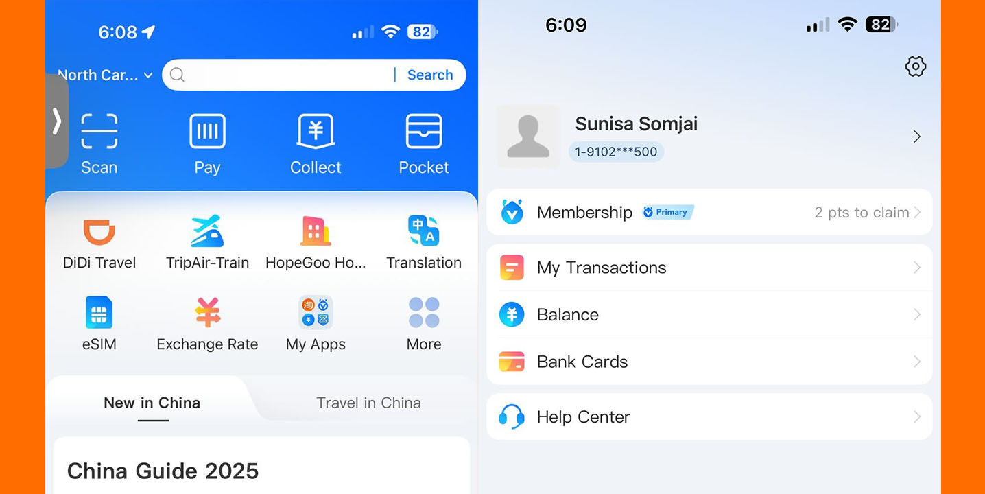 Register an Alipay account