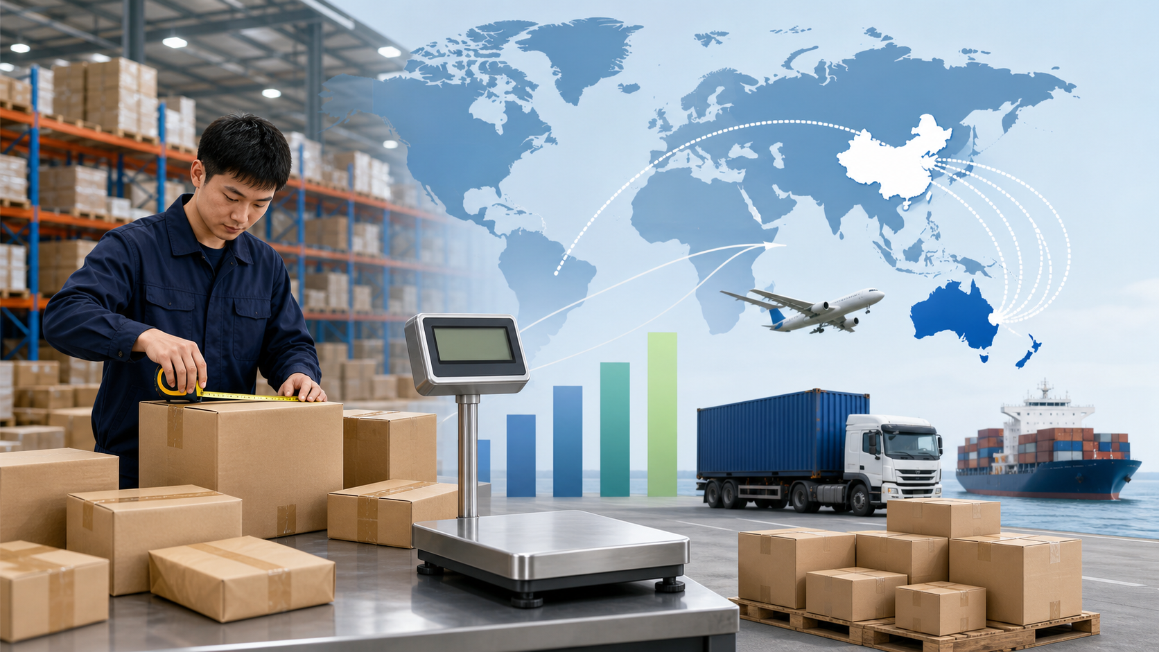 China to Australia Shipping Cost per kg: Air, Sea, and Chargeable Weight