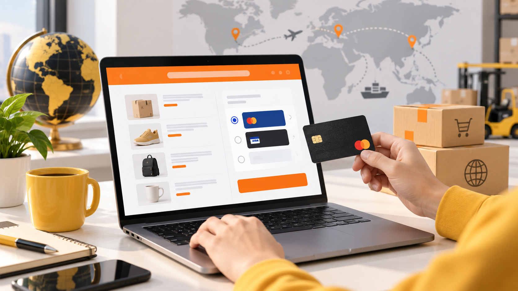 International buyer adding a Visa or Mastercard to an eligible 1688 payment flow