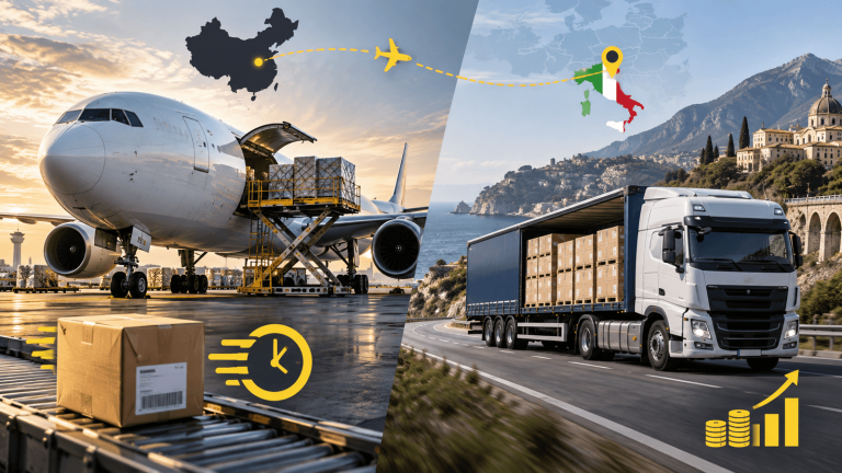 Air vs Truck Shipping from China to Italy: Which Route Fits?