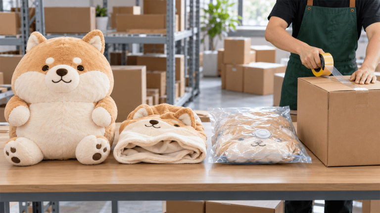 Ship a 60 cm Plush: Shell, Compression, or Filled?