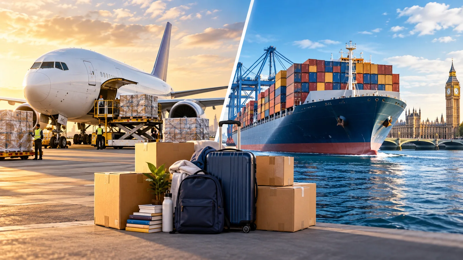 China to UK Shipping Time and Cost: Air vs Sea for Student Luggage